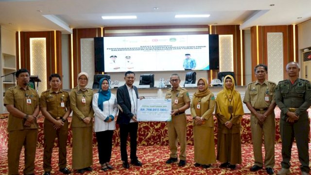 Sekretaris Daerah Kabupaten Luwu Timur, H. Bahri Suli, saat membuka Rapat Koordinasi (Rakor) Penyesuaian Kepesertaan Korpri Kabupaten Luwu Timur dalam Program BPJS Ketenagakerjaan Tahun 2025.