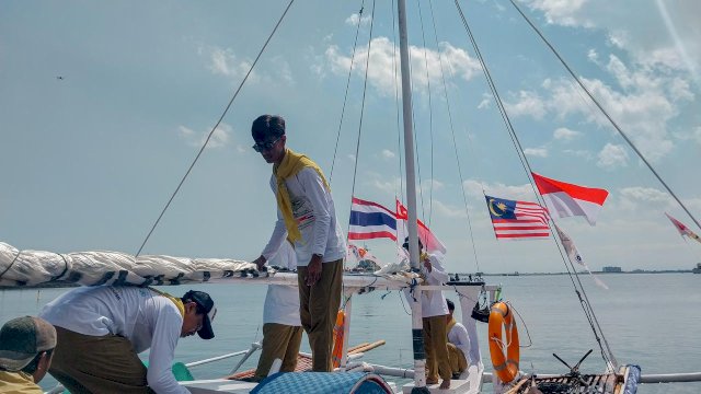 Pelepasan Ekspedisi Pelayaran Akademis III Korpala Unhas di Markas Komando Lantamal VI, akhir pekan lalu.