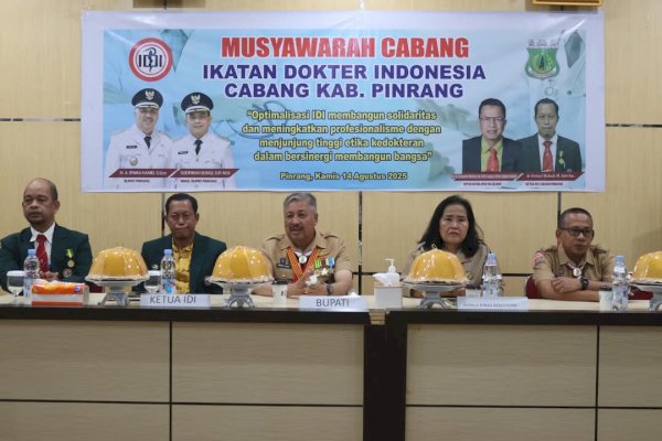 Muscab IDI Pinrang, Bupati Irwan Tekankan Pelayanan Kesehatan Tanpa Batas