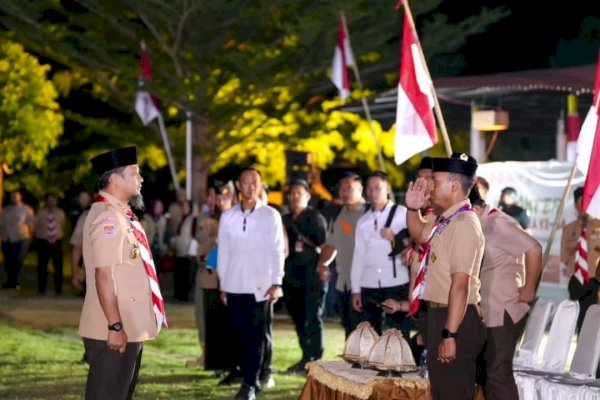 Gubernur Sulsel Semangati Ribuan Pramuka di Malam Puncak Kemah Pendidikan Karakter