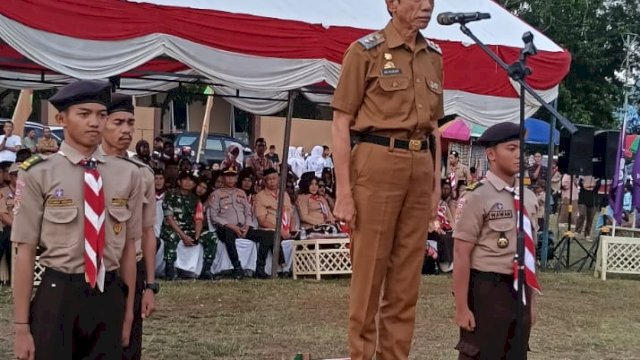 Pramuka Pangkep Gelar Apel Besar untuk Semarakkan HUT ke-64