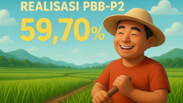 Ilistrasi capaian PBB-P2 Kabupaten Pinrang hingga Agustus 2025.