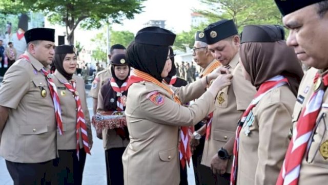 Ketua DPRD Makassar Supratman Hadiri Apel Besar Hari Pramuka ke-64