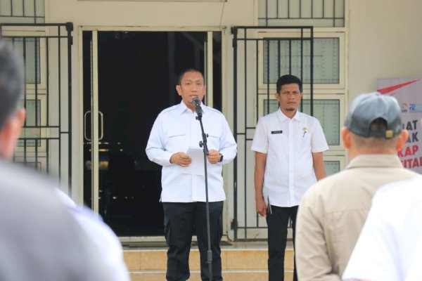 Bupati Lutim Ibas Pimpin Apel Penertiban PKB, Minta Warga Taat Bayar Pajak