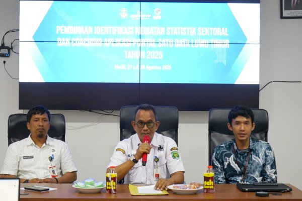 Pemkab Lutim Gelar Pembinaan Statistik Sektoral dan Coaching Portal Satu Data