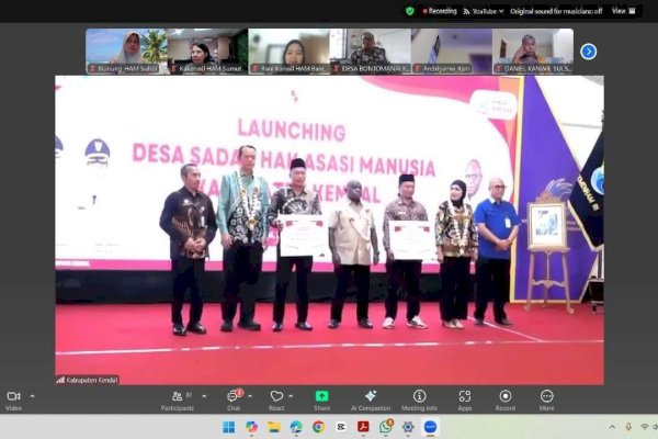 Dua Desa Sulsel Resmi Dinobatkan Desa Sadar HAM