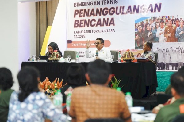 Sekda Sulsel Tekankan Mitigasi dan Kolaborasi dalam Bimtek Penanggulangan Bencana Toraja Utara