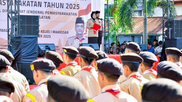 Wagub Sulsel Fatmawati Rusdi Buka Perkemahan Pramuka Warga Binaan se-Sulsel.