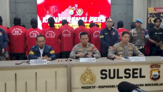 Tersangka Pembangkaran Gedung DPRD Makassar.