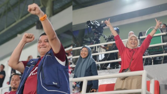 Munafri-Aliyah Saksikan PSM Hajar Persija 2-0 di Parepare