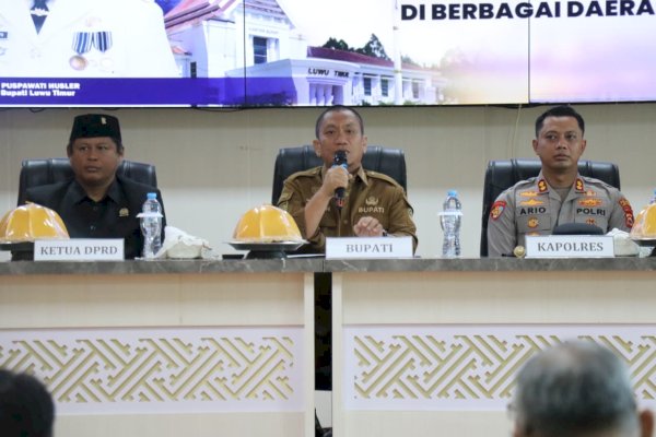 Bupati Lutim Ibas Pimpin Rapat Koordinasi Antisipasi Situasi Pasca Demonstrasi