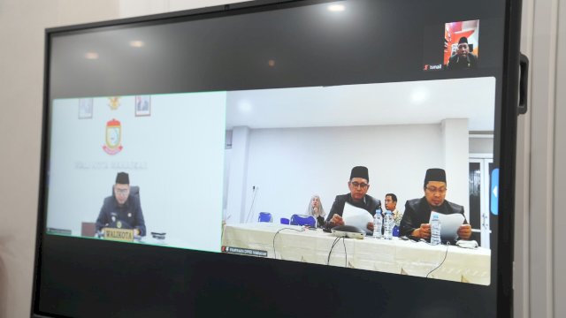 DPRD Makassar Menggekar Rapat Paripurna secara Virtual.