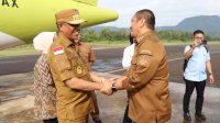 Bupati Lutim Ibas Jemput Gubernur Sulteng Anwar Hafid di Sorowako, Hadiri First Cut Ceremony BB1 Project