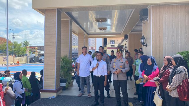 Bupati Sidrap, Syaharuddin Alrif bersama Kapolres Sidrap, AKBP Dr. Fantry Taherong.