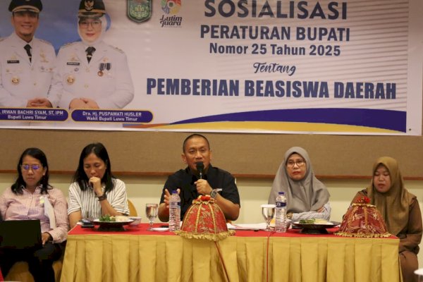 Bupati Lutim Ibas Sosialisasikan Perbup Beasiswa Daerah di Kota Palopo dan Makassar