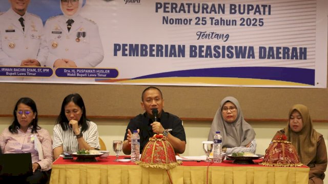Bupati Irwan Sosialisasikan Perbup Beasiswa Daerah di Kota Palopo dan Makassar.