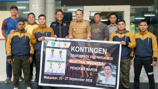 KONI Maros Target Emas di Pra Porprov, Lepas Atlet Muaythai dan Biliar