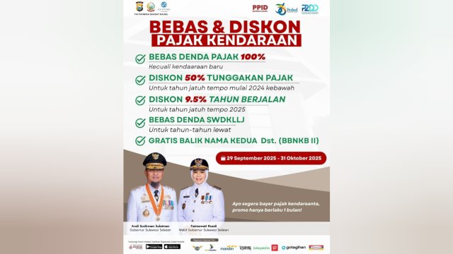 Program Bebas dan Diskon Pajak Kendaraan.