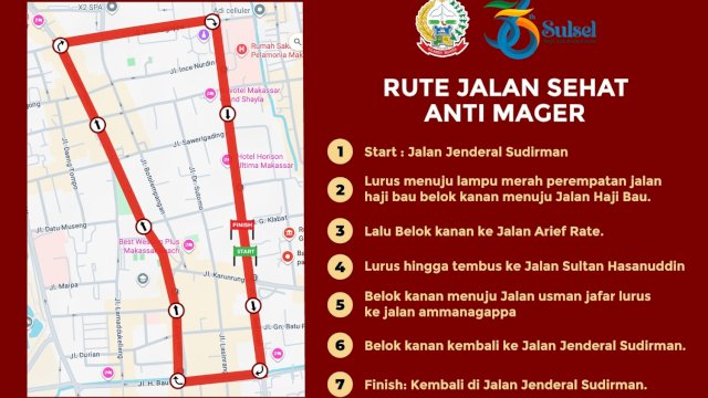 Pemprov Gelar Jalan Sehat Anti Mager dan Karnaval Budaya, Meriahkan Peringatan 356 Tahun Sulsel
