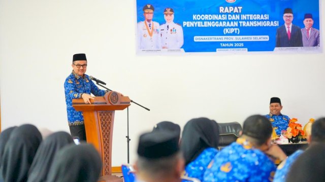 Sekprov Sulsel Buka Rakor KIPT, Ajak Sinergi Bangun Kawasan Transmigrasi Maju dan Mandiri