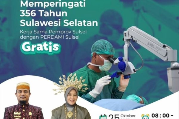 Operasi Katarak Gratis di RSUD Haji Makassar, Rayakan 356 Tahun Sulsel Bersama PERDAMI