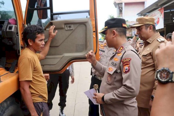 Polres dan Pemkab Maros Gencarkan Penertiban Truk ODOL di Wilayah Moncongloe