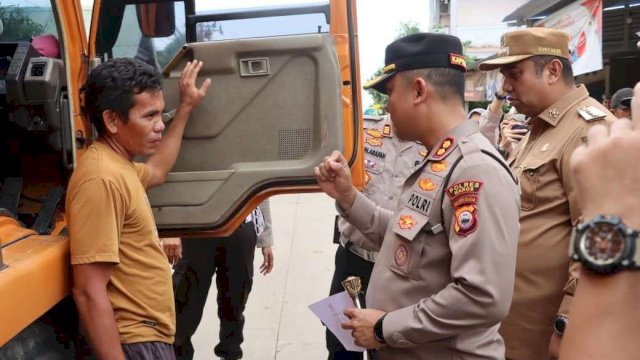 Polres dan Pemkab Maros Gencarkan Penertiban Truk ODOL di Wilayah Moncongloe