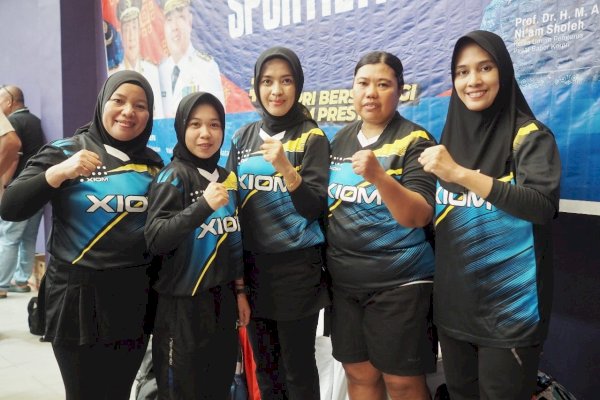 Tim Tenis Meja Beregu Putri Sulsel Melaju ke 8 Besar PORNAS Korpri XVII 2025