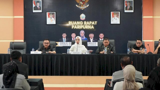 Suasana Rapat Paripurna DPRD Sulsel.