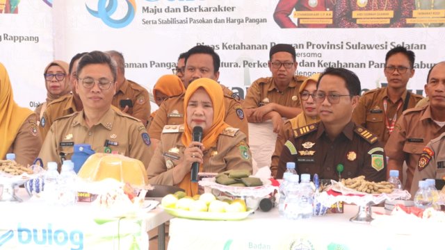 Wakil Bupati Sidrap, Nurkanaah, Ketua DPRD Sidrap H. Takyuddin Masse, dan unsur Forkopimda hadiri pembukaan GPM serentkan se-Sulsel.