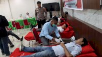 Semarak HUT Humas Polri ke-74, Polres Lutim Gelar Donor Darah Bersama Pemkab Lutim