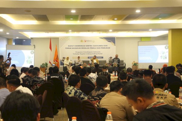 Perkuat Sinergi Penegakan Hukum Pemilu, Bawaslu Sulsel Gelar Rakor Sentra Gakkumdu 