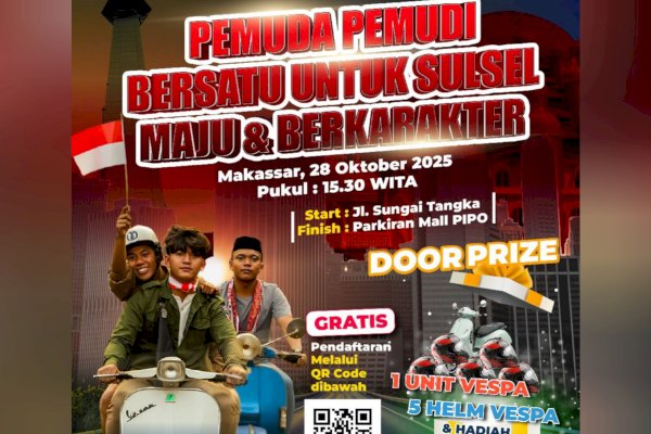 Dispora Sulsel Gelar Kegiatan “Bersatu, Berjuang, Bervespa” Peringati 97 Tahun Sumpah Pemuda