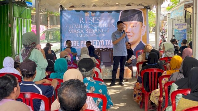 Reses anggota DPRD Provinsi Sulawesi Selatan, Andre Prasetyo Tanta, di Kelurahan Suangga, Kecamatan Tallo.