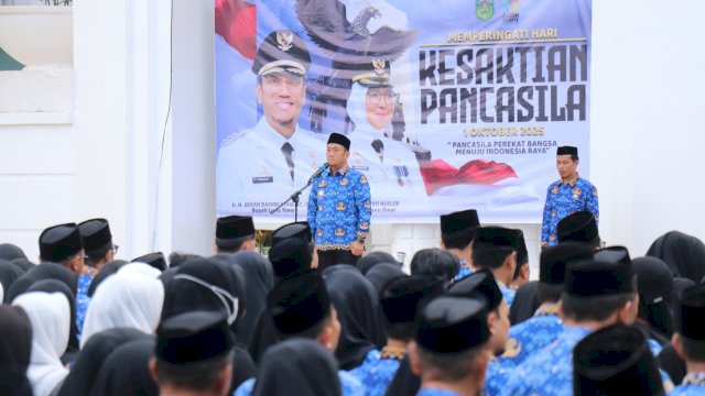 Bupati Lutim Ibas Pimpin Upacara HKP, Tegaskan Pentingnya Menjaga Nilai Kebangsaan