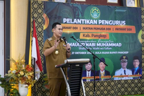 Bupati Pangkep Yusran Lalogau Dukung Penguatan DDI, Hadiri Pelantikan Pengurus Tiga Badan Otonom 2025–2030