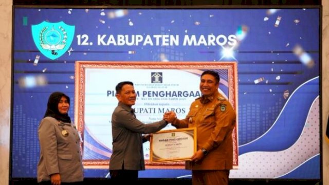 Pemkab Maros Raih Piagam Posbakum 100 Persen Pertama di Sulsel