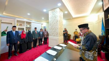 Sekda Jufri Rahman Lantik 4 Fungsional Ahli Utama Lingkup Pemprov Sulsel