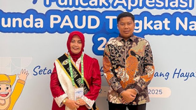 Bupati Sinjai, Hj Ratnawati Arif menghadiri gala dinner, puncak apresiasi Bunda PAUD tingkat Nasional tahun 2025.