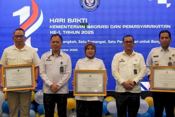 Makassar Raih Penghargaan Kemenimipas, Tegaskan Komitmen Pembinaan Warga Binaan