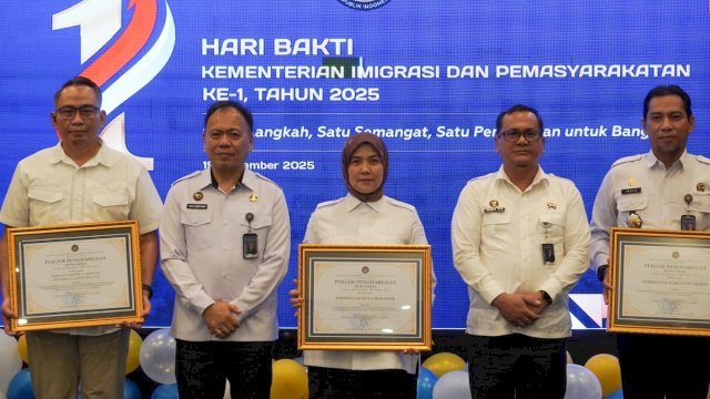 Makassar Raih Penghargaan Kemenimipas, Tegaskan Komitmen Pembinaan Warga Binaan