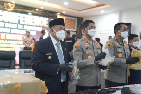 Munafri Apresiasi Pemusnahan 20 Kg Narkotika Polrestabes, Komitmen Wujudkan Makassar Aman