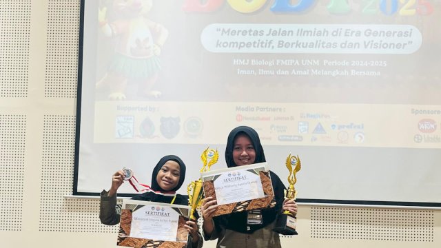 Siswi SD Islam Athirah 2 Bukit Baruga berhasil meraih juara dalam ajang Biology Open Day (BODY) 2025.
