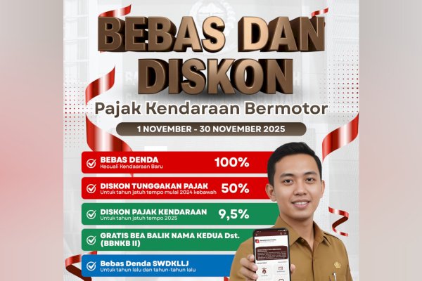 Insentif PKB Sulsel Diperpanjang: Bebas Denda 100 Persen dan Diskon hingga 50 Persen