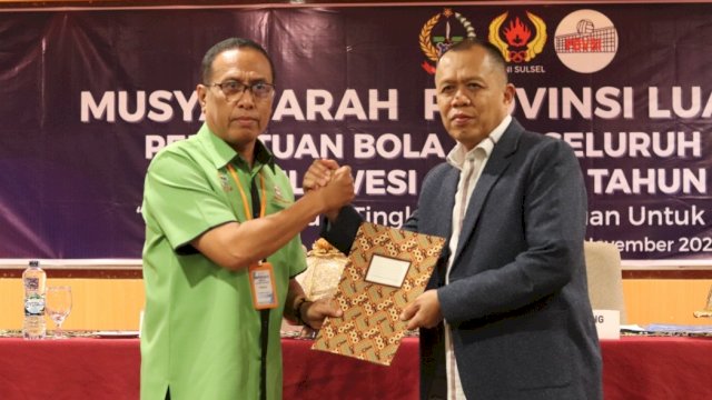 Muhammad Sadar, SE sebagai Ketua Umum PBVSI Sulsel periode 2025&ndash;2029.