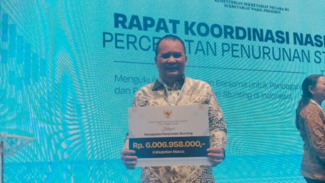 Pemkab Maros Raih Dana Insentif Fiskal Rp6 Miliar atas Prestasi Penurunan Stunting