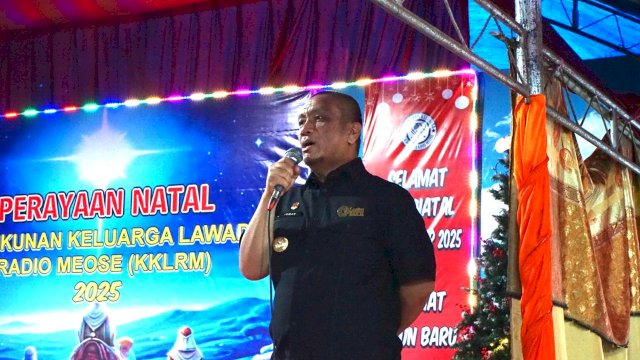 Hadiri Natal KKLRM, Bupati Irwan Ingatkan Ketertiban Jelang Tahun Baru