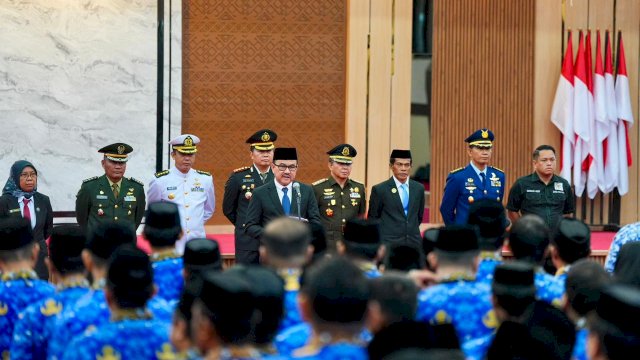 Sekda Sulsel Pimpin Upacara Hari Bela Negara ke-77, Teguhkan Komitmen Indonesia Maju