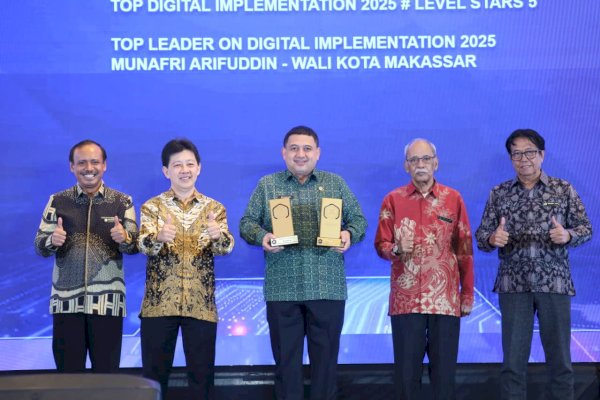 Wali Kota Munafri, Sabet Penghargaan Top Leader on Digital Implementation 2025