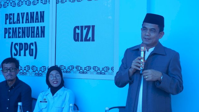 Wakil Bupati Pinrang, Sudirman Bungi, S.IP., M.Si, meresmikan pengoperasian SPPG Watang Sawitto.